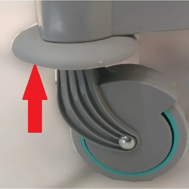 Vendita online Paracolpi grigio per ruota Ø 80 mm. per carrelli Nick